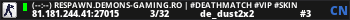 (--:--) RESPAWN.DEMONS-GAMING.RO | #DeathMatch #Vip #Skin